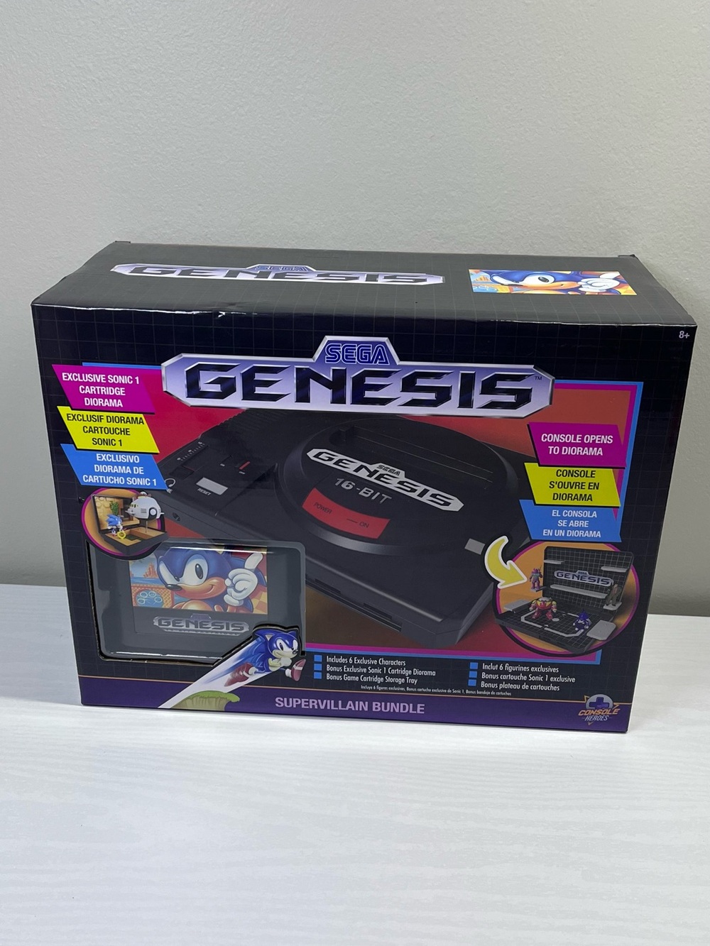Console Heroes Sega Genesis Display
Console: Supervillain Boss Bundle + Sonic 1
